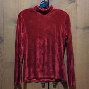 Vintage Gap Red Velvet Long Sleeve Turtle Neck
